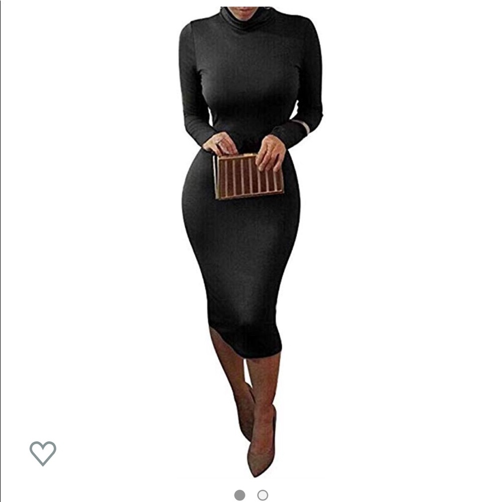 Brand new black turtle neck long sleeve dress